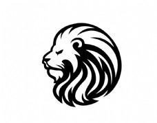 
                    狮子狮头标志标识图标素材图片
