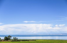 清新唯美自然风景青海湖电脑壁纸图片