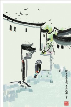
                    中式水墨装饰画图片

