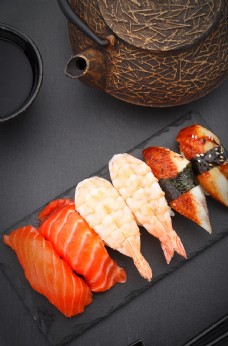 日式美食日式寿司美食背景海报素材图片
