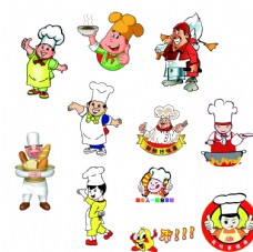 平面图厨师卡通图片