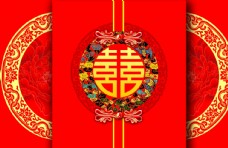 中国风设计结婚背景图片