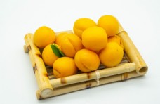 图片素材黄桃水果新鲜背景海报素材图片