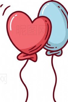 七夕情人节爱心气球图片