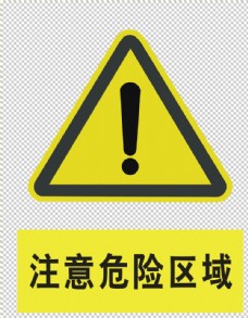 注意危险区域图片