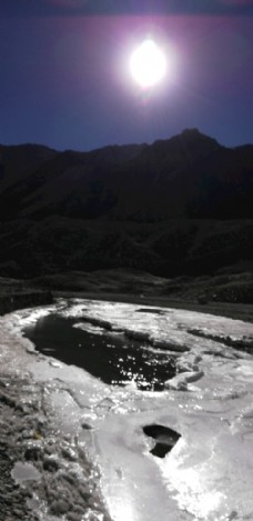 冰山大山峡谷冰川日落风景图片