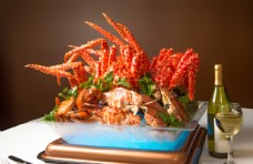 美食素材帝王蟹美食食材背景海报素材图片