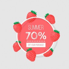夏日宣传海报促销草莓图片