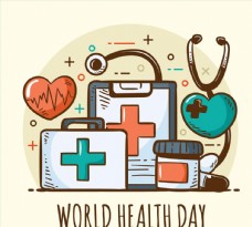 医疗卫生世界卫生日医疗元素图片