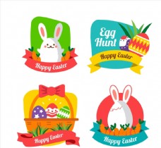 复活节兔子标签图片