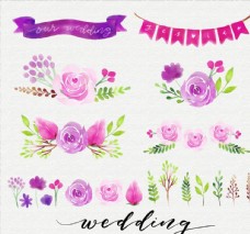 婚礼花卉元素图片