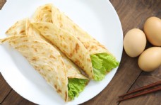 美食素材鸡蛋灌饼美食早餐背景海报素材图片