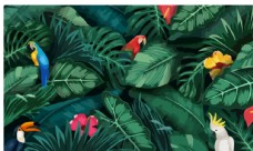植物底纹热带动物植物背景底纹图片