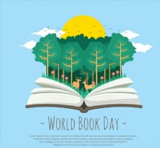 树木创意世界图书日图片