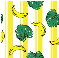 夏季香蕉棕榈叶图片