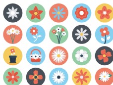 日系花卉图标图片