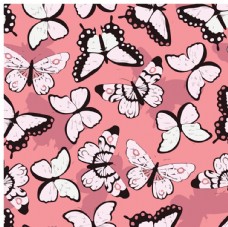 绣花卡通蝴蝶花朵满印图片
