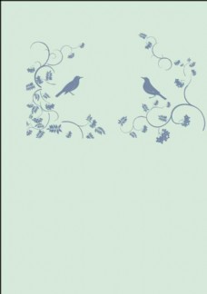 欧式花纹背景硅藻泥背景图案鸟花花纹花边图片