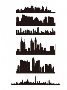 地产海报城市剪影图片