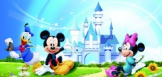 童话城堡卡通迪士尼米老鼠与唐老鸭图片