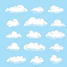 SPA插图各种云彩矢量插画图片