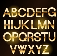 金色大写字母图片