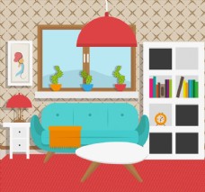 彩色客厅内部设计图片