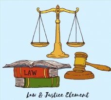 彩绘法律元素图片