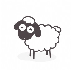 动漫印花羊卡通羊手绘羊动物图片
