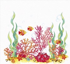 海底世界珊瑚鱼群图片