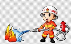 卡通消防员图片