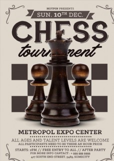 欧美国际象棋比赛海报图片