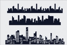 大楼城市剪影矢量格式图片