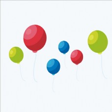 红色球矢量气球元素图片