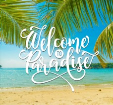度假大海椰树海报图片