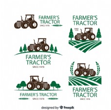树木农场拖拉机标志图片