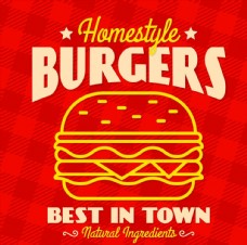餐饮汉堡包促销海报图片