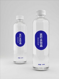 光滑设计psd矿泉水瓶光滑表面样机包装图片