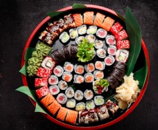 美食素材日本寿司食材美食背景海报素材图片