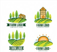 绿树绿色农场标志图片
