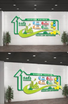 中国风设计社区文化墙图片