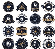 咖啡杯复古咖啡标志图片
