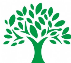 企业文化矢量绿树标志图片