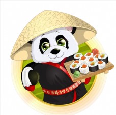 餐饮端寿司的功夫熊猫图片