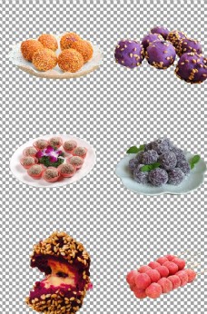 可爱紫薯球图片