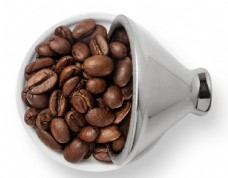咖啡杯咖啡豆图片