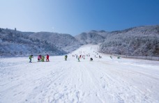 雪山滑雪场图片