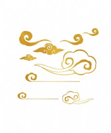 中国风设计金色祥云素材图片