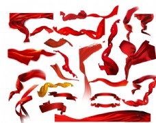 中国风设计红色丝绸图片