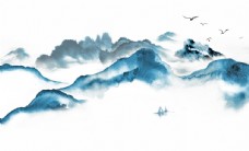 水墨中国风中国风山水元素图片